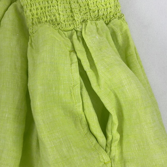 Cynthia Rowley Lime Green Linen Skirt - Picture 4 of 5